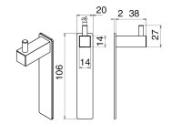 Garderobenhalter Eccentric 004 Edelstahl