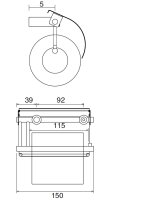 KU10.150 Toilettenpapierhalter "Serie" Kursaal...