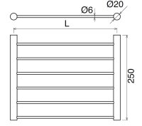 KU08 Ablagegitter Serie "Kursaal" KU-08 Edelstahl