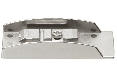 Restposten! Alte CRISTALLO-Montageplatte, zum Kleben, gerade, Zink, HV: 2-teilig