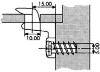 4230.010 Rückwandverbinder für Euroschraube Ausf. kurz
