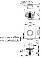 4002.004 Magnetschnäpper verstellbar 4mm...