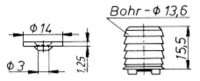 4002 Haftmagnet zum Einpressen mit Gegenstück...