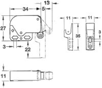 4148.000 Federschnäpper zum Anschrauben