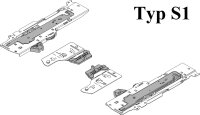 T60B3130 TIP-ON BLUMOTION Einheit für Tandembox, Typ S1, NL=270-300 mm, 10-20 kg, li/re