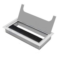 Kabeldurchlass Aluminium 80x160x24 mm schwarz