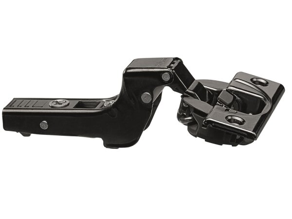 71B3750OX CLIP top BLUMOTION Standardscharnier 110°, hochgekröpft, mit Feder, Topf: Schrauben, Onyxschwarz