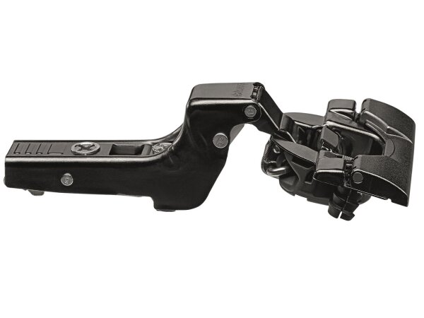 71B3790OX CLIP top BLUMOTION Standardscharnier 110°, hochgekröpft, mit Feder, Topf: INSERTA, Onyxschwarz