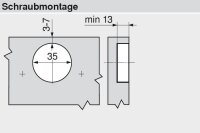 71B9550 onyx CLIP top BLUMOTION Profiltürscharnier...