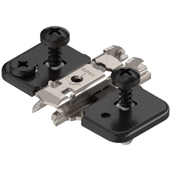 174H7100E onyx CLIP Montageplatte, 0 mm, Stahl, EXPANDO, HV: Exzenter