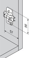 174H7100E onyx CLIP Montageplatte, 0 mm, Stahl, EXPANDO, HV: Exzenter