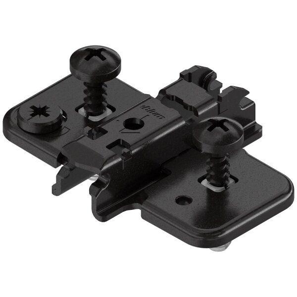 174H7130E onyx CLIP Montageplatte, 3 mm, Stahl, EXPANDO, HV: Exzenter