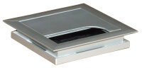 KABELDURCHLASS/KABELFÜHRUNG 80x80x13mm Alu/Alu ECKIG
