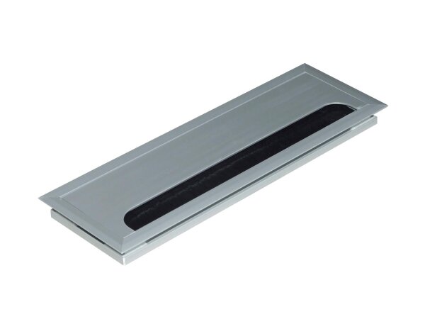 KABELDURCHLASS/KABELFÜHRUNG 80x240x16mm Alu/Alu ECKIG