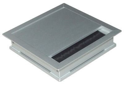 KABELDURCHLASS/KABELFÜHRUNG 100x100x13mm Alu/Alu ECKIG