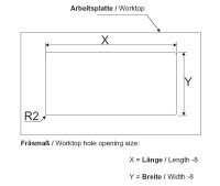 KABELDURCHLASS/KABELFÜHRUNG 100x100x13mm Alu/Alu ECKIG