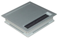 KABELDURCHLASS/KABELFÜHRUNG 100x100x13mm Alu/Alu ECKIG