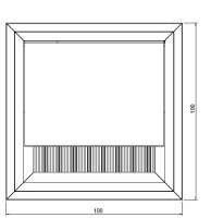 KABELDURCHLASS/KABELFÜHRUNG 100x100x13mm Alu/Alu ECKIG