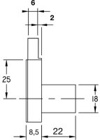 1061.000 Aufschraubschloss rechts/links einstellbar Riegelweg 9mm