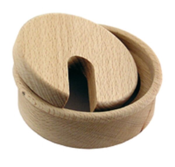 Kabeldurchlass Holz Ahorn/Buche/Eiche/Kirsche 80mm