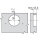79T9550 CLIP top Stollenscharnier 95°, innenliegend, mit Feder, Topfbefestigung: Schrauben