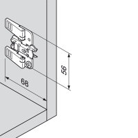 174H7100I CLIP Montageplatte, 0 mm, Stahl, INSERTA, HV:...