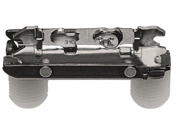 177H3100 onyx CLIP Montageplatte, gerade (20/32 mm), 0 mm, Stahl, Einpressen, HV: Exzenter