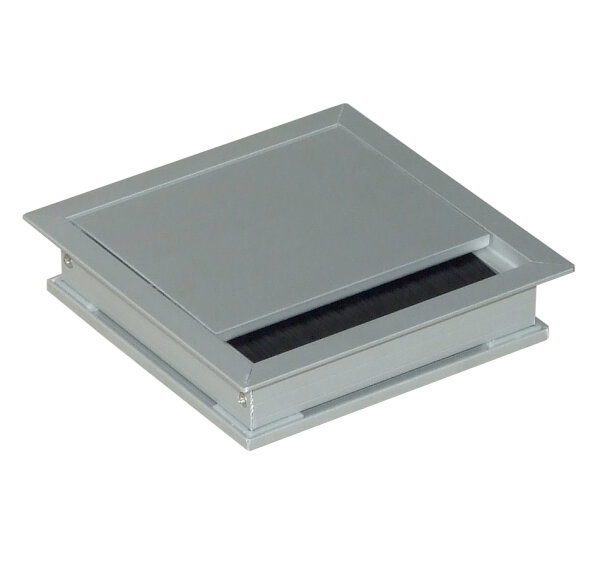 Kabeldurchlass ALU 120x120x25mm Edelstahl Optik