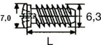 0641.105 Euroschraube für 5mm 6,3x11mm Linsen-Kopf...