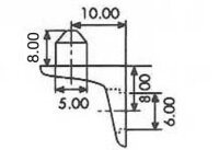 4304.414 Bodenträger DORN D5x8mm 100 Stück