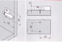 970.1501 BLUMOTION Adapterplatte, kreuz (37/32),...