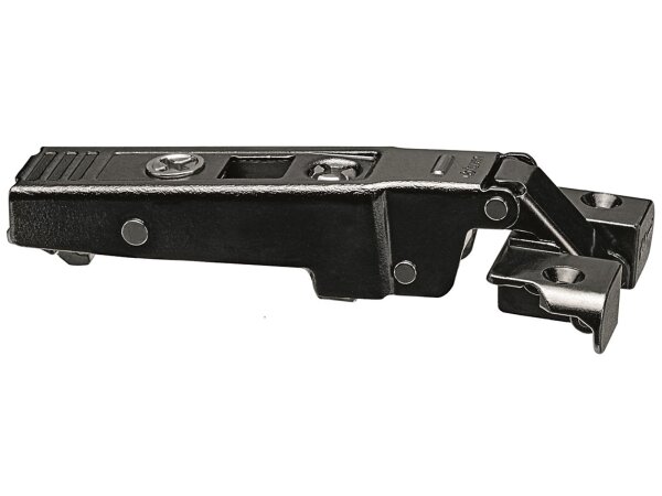 71T950AOX CLIP top Alurahmenscharnier 95°, Eckanschlag, mit Feder, Topf: Schrauben, Onyxschwarz