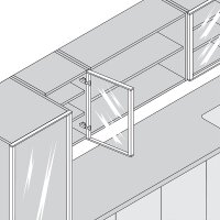 71T950AOX onyx CLIP top Alurahmenscharnier 95°, Eckanschlag, mit Feder, Topf: Schrauben, onyxschwarz