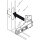 71T950AOX CLIP top Alurahmenscharnier 95°, Eckanschlag, mit Feder, Topf: Schrauben, Onyxschwarz