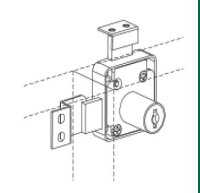102345 Doppeltür-Schlossgehäuse, 18/22 mm, rechts, lad