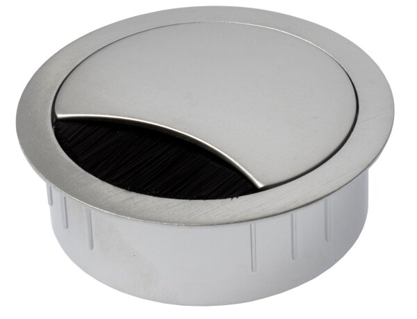 Kabeldurchlass Chrom matt 60mm