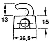 101337 Schließhaken zum Anschrauben Rechts unten +...