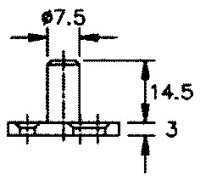 100350 Schließbolzen mit Montageplatte