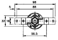 100483 Schubstangenschloss-Gehäuse für horizontale Montage