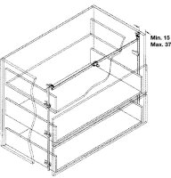 100483 Schubstangenschloss-Gehäuse für horizontale Montage