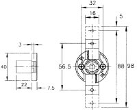 100728 Schubstangenschloss-Gehäuse, für...