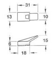 102982 Aufsteckriegel, Kunststoff schwarz