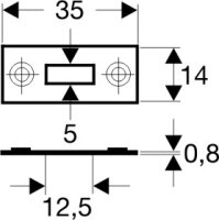 1501.114 Schließblech 35 x 16mm