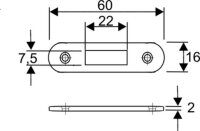 102044 Schließblech, 60x16x2mm