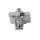 175L8190 CLIP Montageplatte, 9 mm, Zink, vormontierte Systemschrauben, HV: Langloch