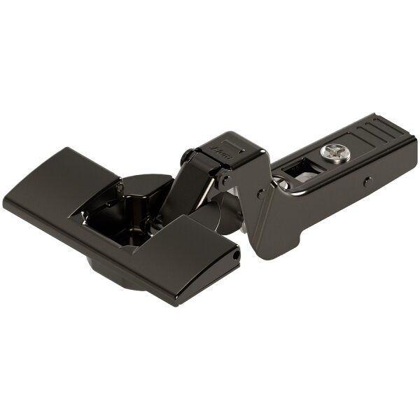 70T9790OX.BTL CLIP top Profiltürscharnier 95°, 18mm gekröpft, ohne Feder, Topf: INSERTA, Onyxschwarz