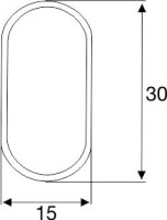 7310.136 Schrankrohr / Kleiderstange, 30x15mm, verchromt,...