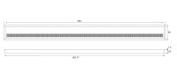Kabeldurchlass 80x900x25mm Alu/Alu schw.Bürste,...