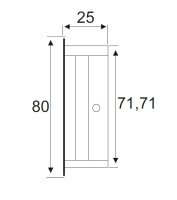 Kabeldurchlass 80x900x25mm Alu/Alu schw.Bürste, Klappdeckel