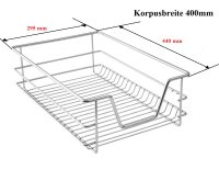 SL6440.400 Teleskopschublade Small-Korb für KB 400 mm, Tiefe 440mm